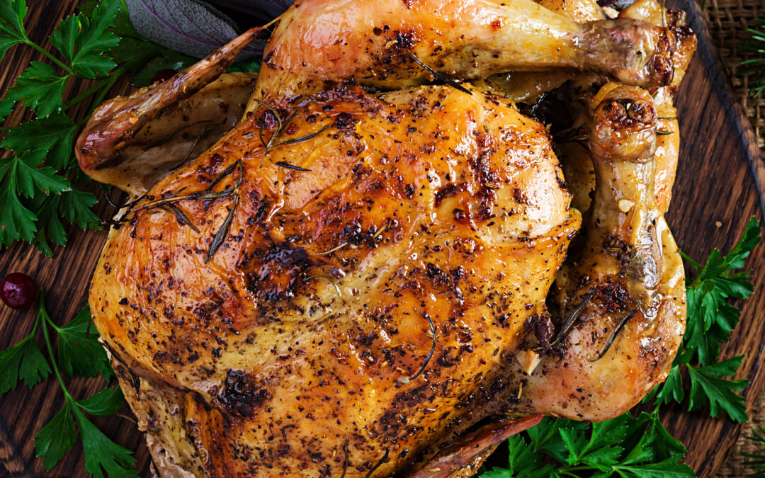 Roast Chicken in Garlic Herb Butter