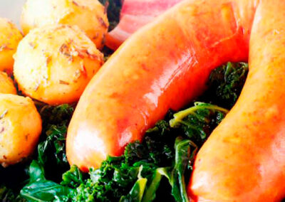 Kale and Pinkel Sausage