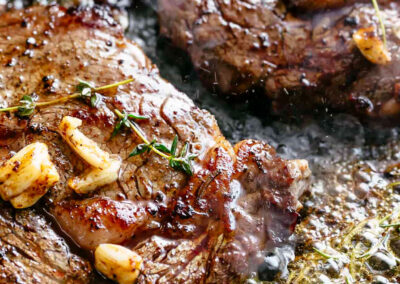 Browned Garlic Butter Grilled Steak